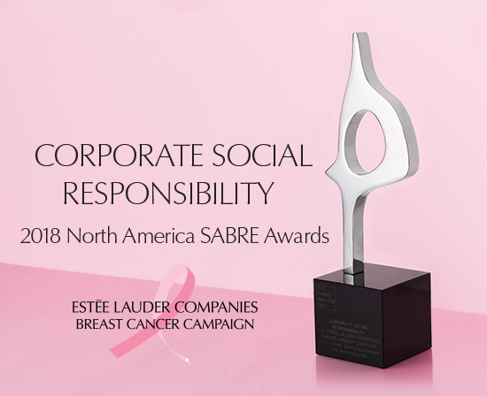 La Campagne contre le cancer du sein remporte le prix North America SABRE dans la catégorie Responsabilité Sociale des Entreprises pour la campagne très percutante de son 25e anniversaire.